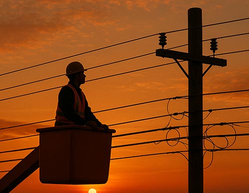 repairing eletric lines